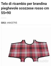 telo ricambio per brandina