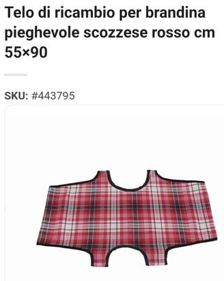 telo ricambio per brandina