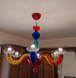 lampadario in vetro di Murano