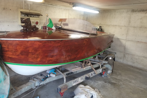 Motoscafo epoca in legno Saccardo Schio tipo riva
