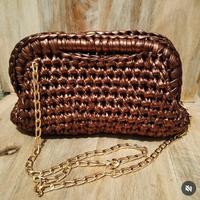 Clutch bronzo metallizzato