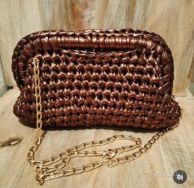 Clutch bronzo metallizzato
