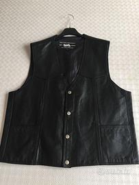Gilet pelle moto nuovo