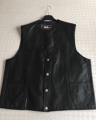 Gilet pelle moto nuovo