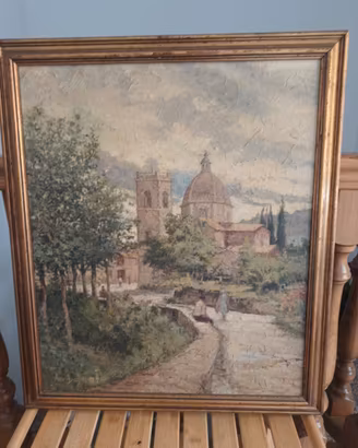 Dipinto vintage 1977. Misure: cm 22,8x26,8.