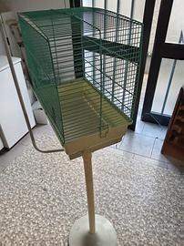 Gabbia per canarino con piantana