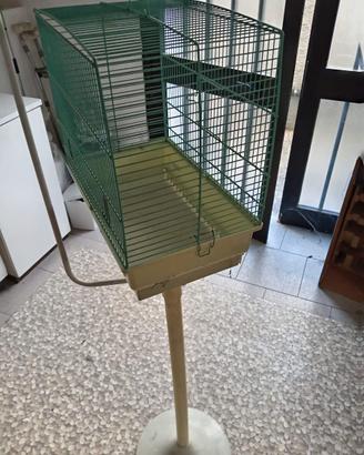 Gabbia per canarino con piantana