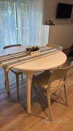 Tavolo legno rotondo bianco