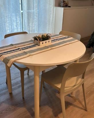 Tavolo legno rotondo bianco