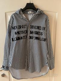 Camicia a righe oversize con cappuccio Jimin BTS