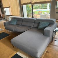 Divano angolare fabbri salotti con chaise-longue