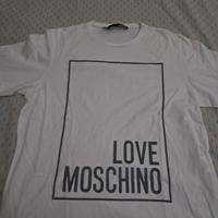 t-shirt uomo bianca Love Moschino 