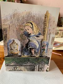 Card vintage "Alice through the looking glass"