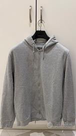 Felpa grigia con zip