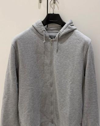 Felpa grigia con zip