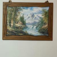 Raro Dipinto su Monoblocco di Legno 60x80 –