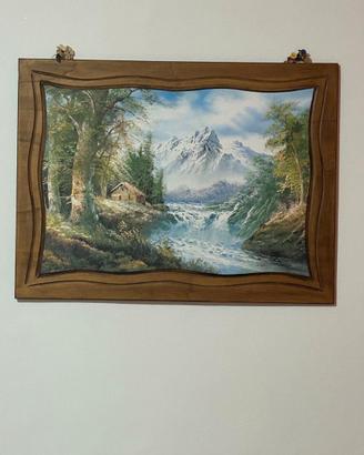 Raro Dipinto su Monoblocco di Legno 60x80 –