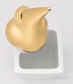 Rituali Domestici - vaso Ti Becco bianco e oro