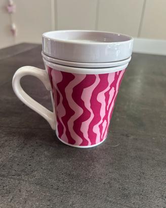 Tazza tisana con fantadia zebra rosa