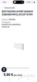 10 battiscopa MDF bianco 