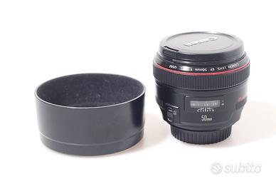 OBIETTIVO CANON EF 50 MM F/1.2 L USM. GARANZIA.
