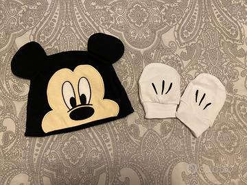 Cappellino e muffole Topolino bimbo Disney Baby