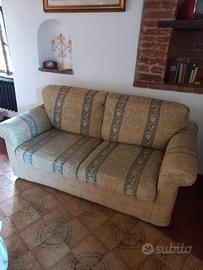 Divano 2 posti classico / rustico in tessuto 