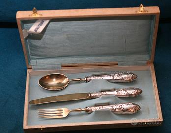 Set posate in argento 800