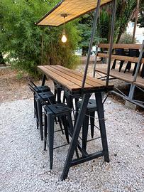 Tavoli alti più sgabelli 