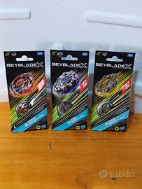 Set 3 Beyblade single booster nuovi