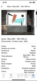 Opera originale Kenza – “Blocs 263” – 150 × 100 cm