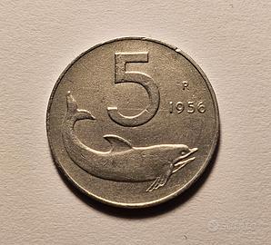 Moneta da 5 Lire del 1956