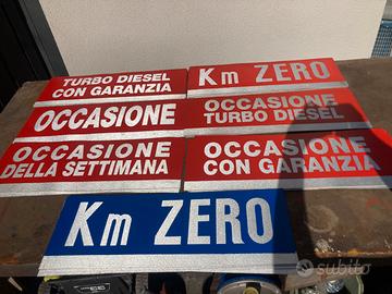 Cartelli adesivi per concessionarie