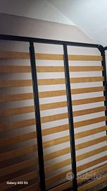 Struttura Letto matrimoniale in metallo e doghe 