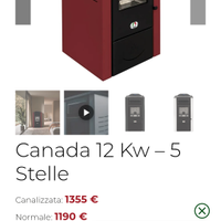 Stufa a pellet ad aria ventilata