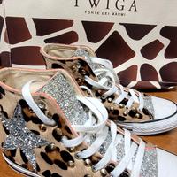All Stars animalier alte leopardate con stella 39