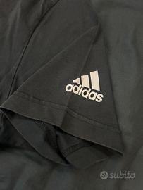 T-shirt lunga nera Adidas taglia M logo manica