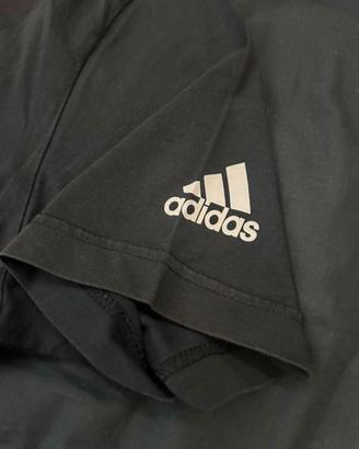 T-shirt lunga nera Adidas taglia M logo manica