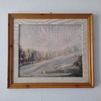 Quadro olio su tela paesaggio. 