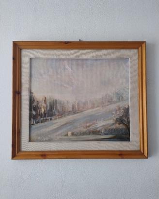 Quadro olio su tela paesaggio. 