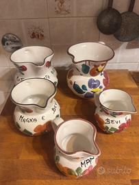Set in ceramica artigianale dipinte a mano