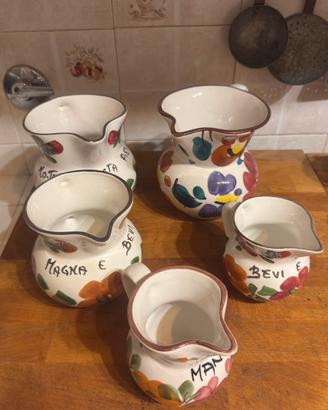 Set in ceramica artigianale dipinte a mano