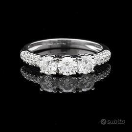ANELLO DOMINUM TRILOGY ORO 18KT DIAMANTI 1.31 CT