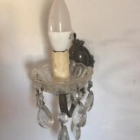 Lampadario + abat jour da comodino con cristalli