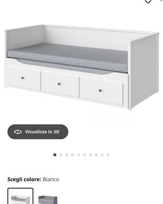 Letto ikea hemnes con tre cassettoni e doppio lett