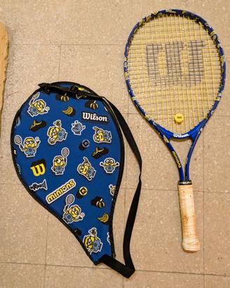 Racchetta tennis Wilson x Minions blu Junior 25 
