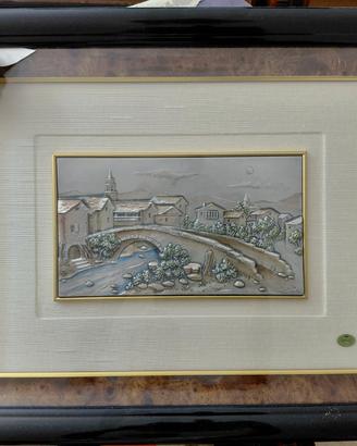Quadro bassorilievo in Argento 925 Acca Castellani