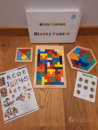 Gioco in legno bambini - tangram, puzzle, tetris
