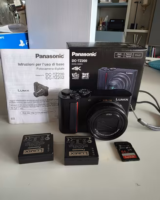 Panasonic Lumix DC-TZ200 4K  + accessori