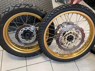 CERCHI ORO AFRICA TWIN 21-18  DISCHI FRENI E GOMME